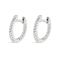 Sterling Silver Cubic Zirconia Huggie Earrings 143727