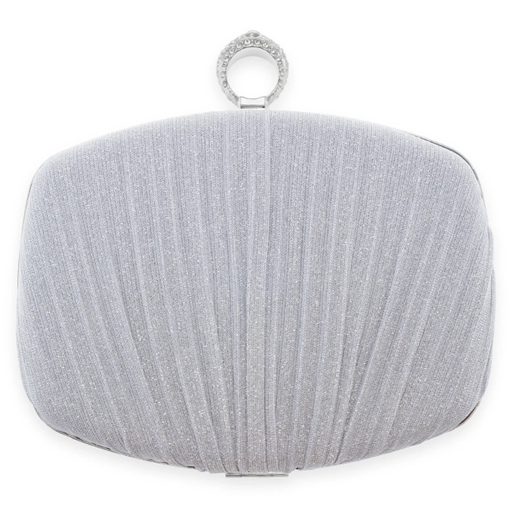 Fabric Silver Handbag Clutch 148913