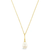 Gold Plated Sterling Silver Pearl Necklace 152281