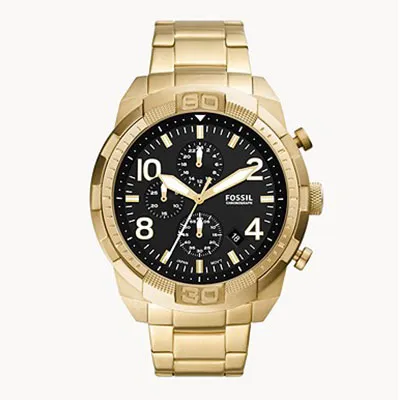 Fossil Bronson Chronograph Gold-Tone Stainless Steel Watch 144228