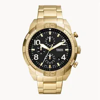 Fossil Bronson Chronograph Gold-Tone Stainless Steel Watch 144228