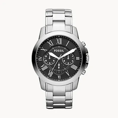 Fossil Grant Chronograph Stainless Steel Watch 123404