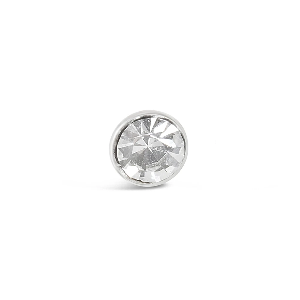 Sterling Silver Crystal 2.5mm Ball End Nose Stud 144676