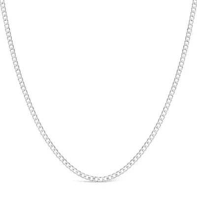 Sterling Silver 3.8mm Cuban Link 24" Chain Necklace 142103