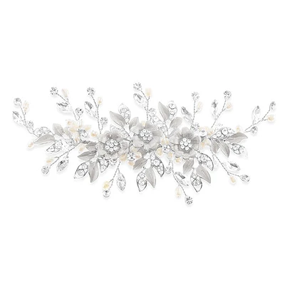 Bridal Flower Wire Silver Hairclip 146376