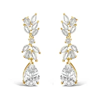 Bridal Gold Cubic Zirconia Drop Earrings 145933