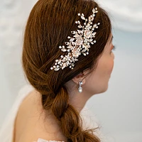 Bridal Flower Wire Rosegold Hairclip 146378