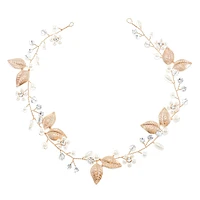 Bridal Leaf Wire Rose Gold Hair Vine 152421