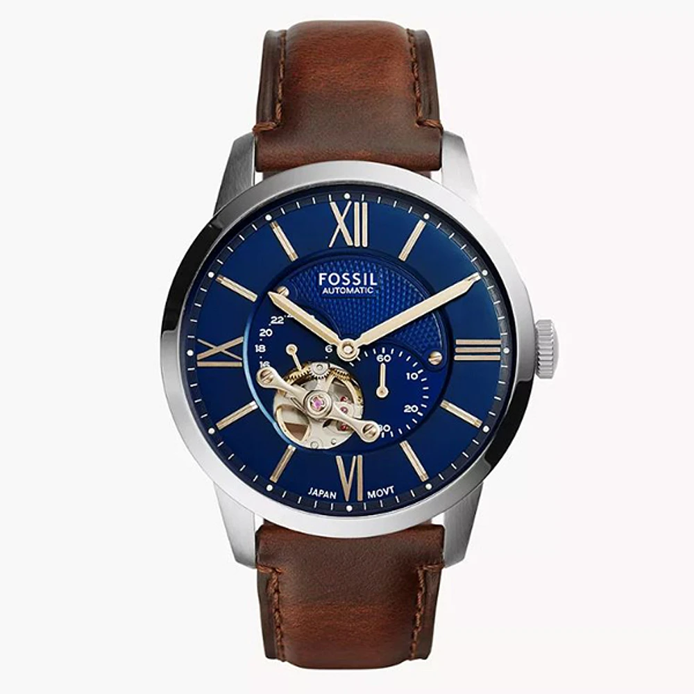 Fossil Townsman Automatic Brown Leather Watch 153639