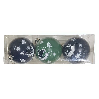 NHL Vancouver Canucks Glass Ball Ornament (3 Pack)