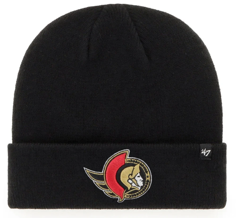 NHL Ottawa Senators '47 Brand Black Raised Cuff Beanie