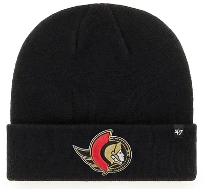 NHL Ottawa Senators '47 Brand Black Raised Cuff Beanie