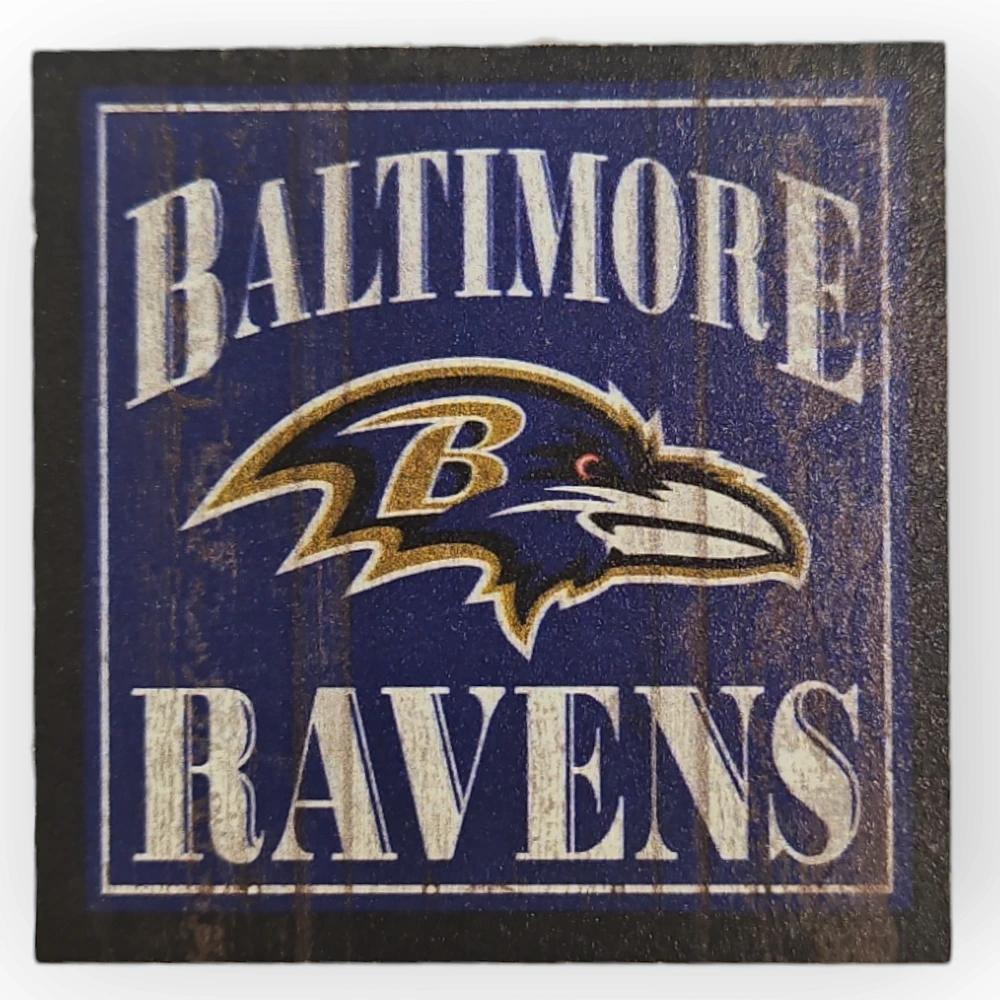 NFL Baltimore Ravens Wood Magnet