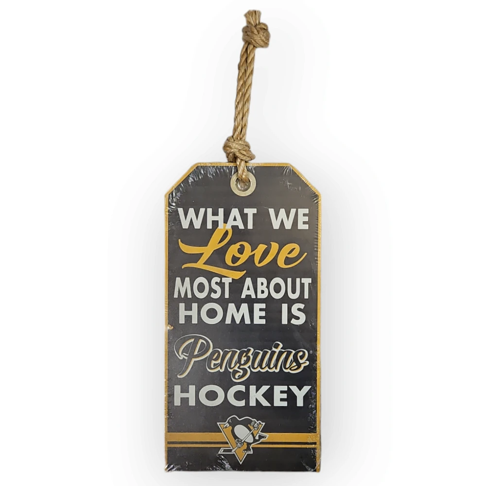 NHL Pittsburgh Penguins 11" x 8.5" Love Home Sign