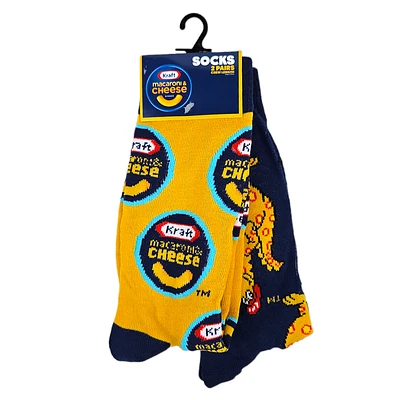 Kraft Macaroni & Cheese Licensed Socks (2 Pack)