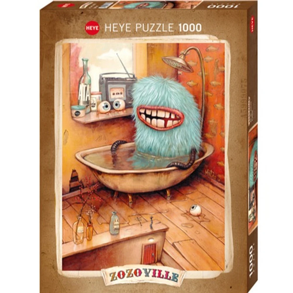 Heye 1000 Piece Puzzle Zozoville Bathtub