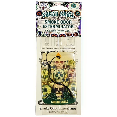 Smoke Odor Car Air Freshener Sugar Skull