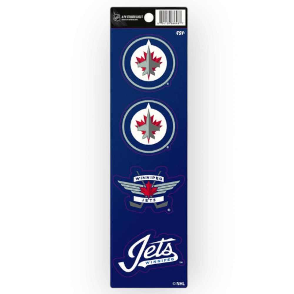 NHL Winnipeg Jets Sticker Set (4 Pack)