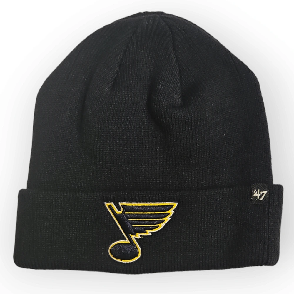 NHL St. Louis Blues '47 Brand Black Raised Cuff Beanie