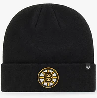 NHL Boston Bruins '47 Brand Black Raised Cuff Beanie