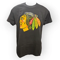 NHL Chicago Blackhawks Reebok Primary Logo Black T-Shirt