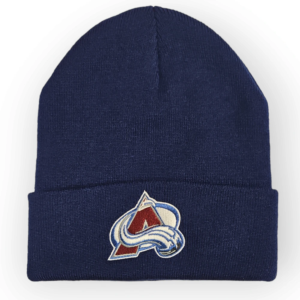 NHL Colorado Avalanche Navy Knit Raised Cuff Beanie