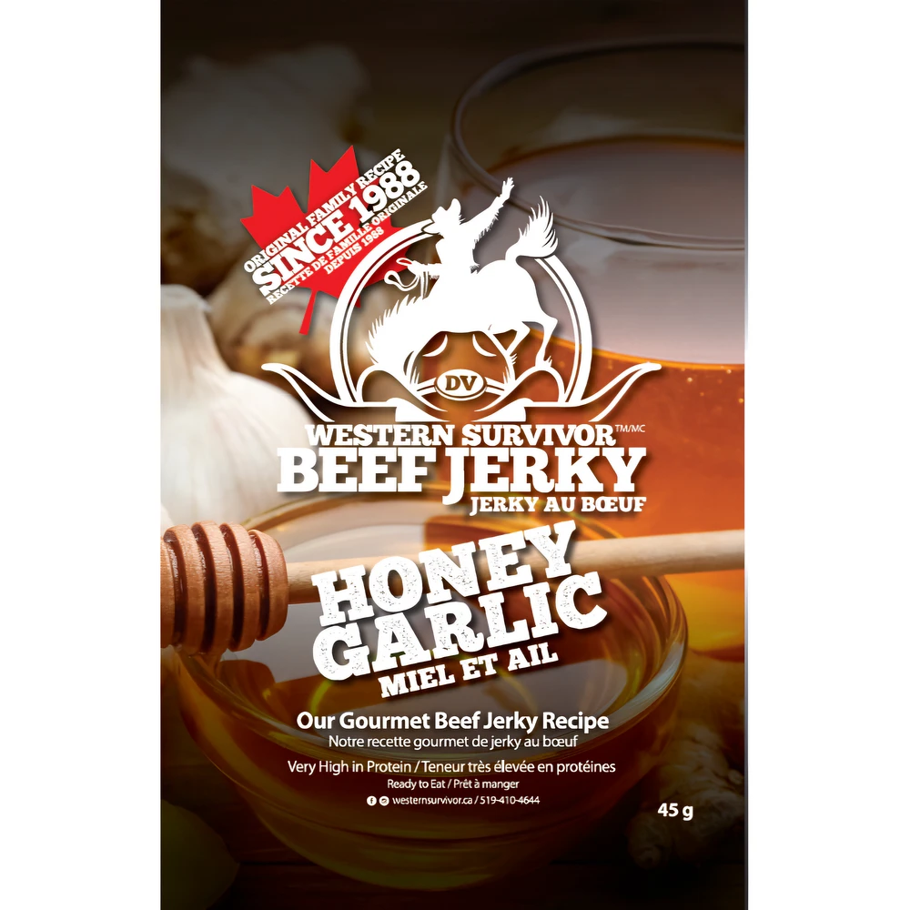 Western Survivor Beef Jerky Honey Garlic 45g