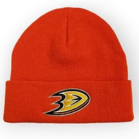 NHL Anaheim Ducks Orange Knit Raised Cuff Beanie