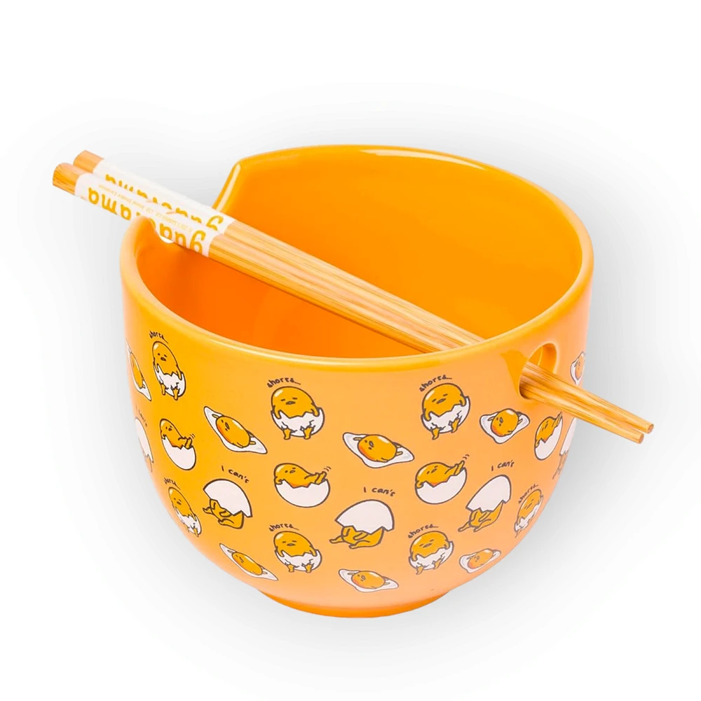 Gudetama The Lazy Egg Ramen Bowl & Chopsticks