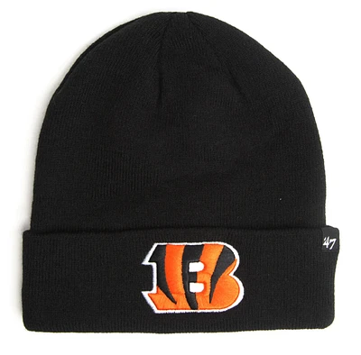 NFL Cincinnati Bengals '47 Brand Black Raised Cuff Beanie