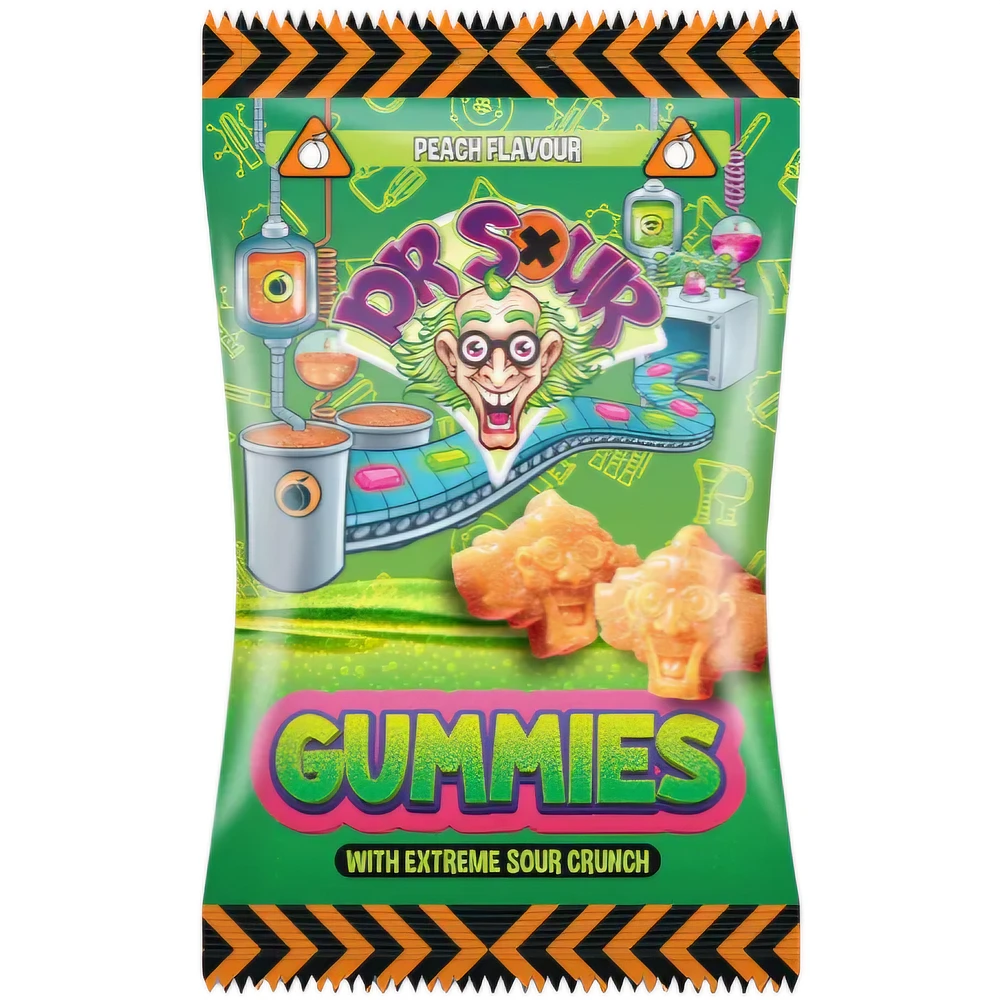 Dr. Sour Gummies Peach Flavour 200g