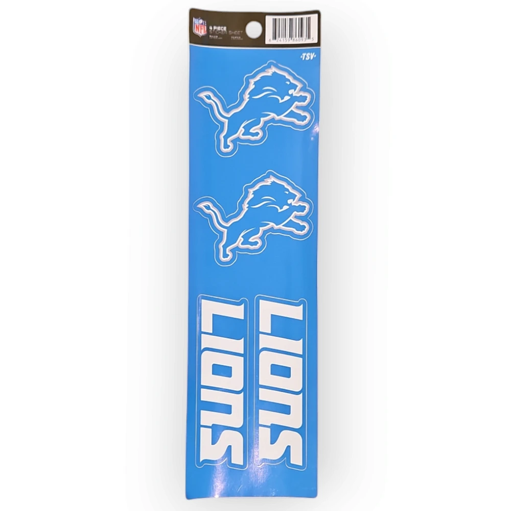 NFL Detroit Lions Sticker Set (4 Pack)