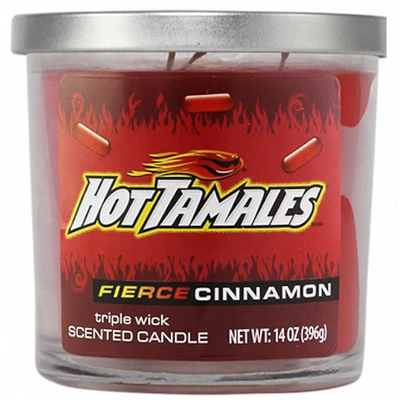 Hot Tamales Fierce Cinnamon Scented Triple Wick Candle 14oz