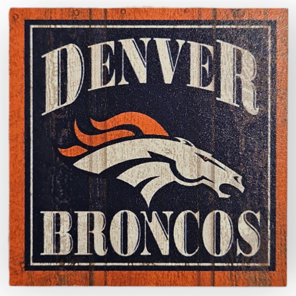 NFL Denver Broncos Wood Magnet