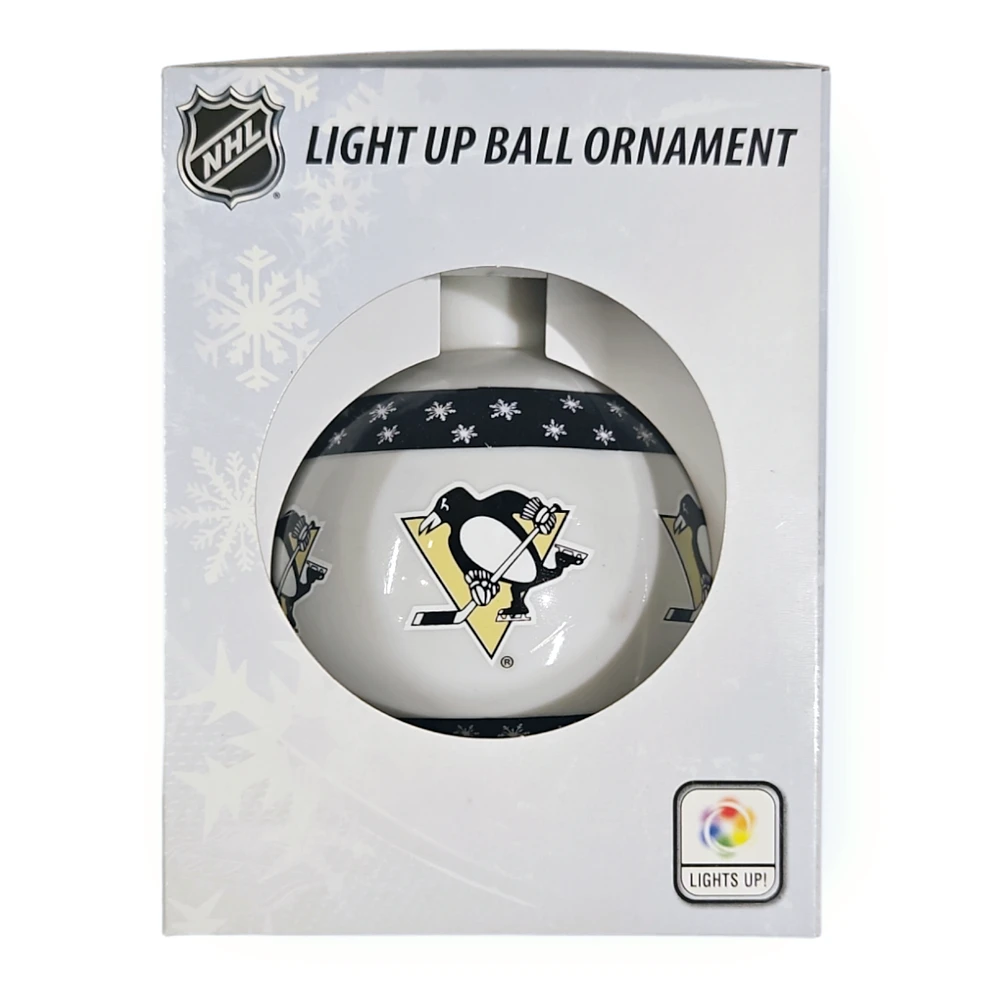 NHL Pittsburgh Penguins Light Up Ball Ornament