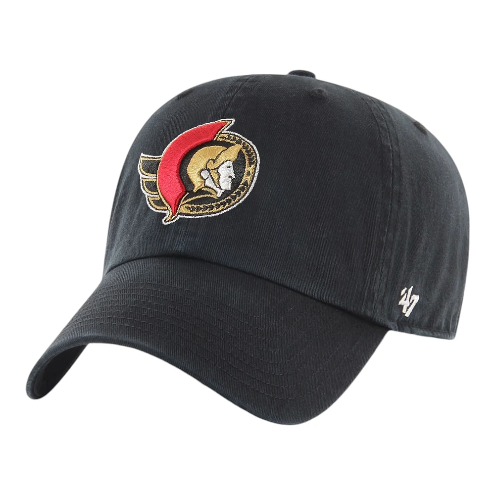 NHL Ottawa Senators '47 Brand Black Clean Up Cap