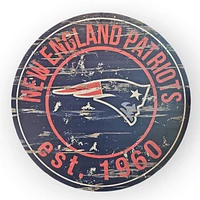 NFL New England Patriots Distressed Logo est. 1960 24" Sign