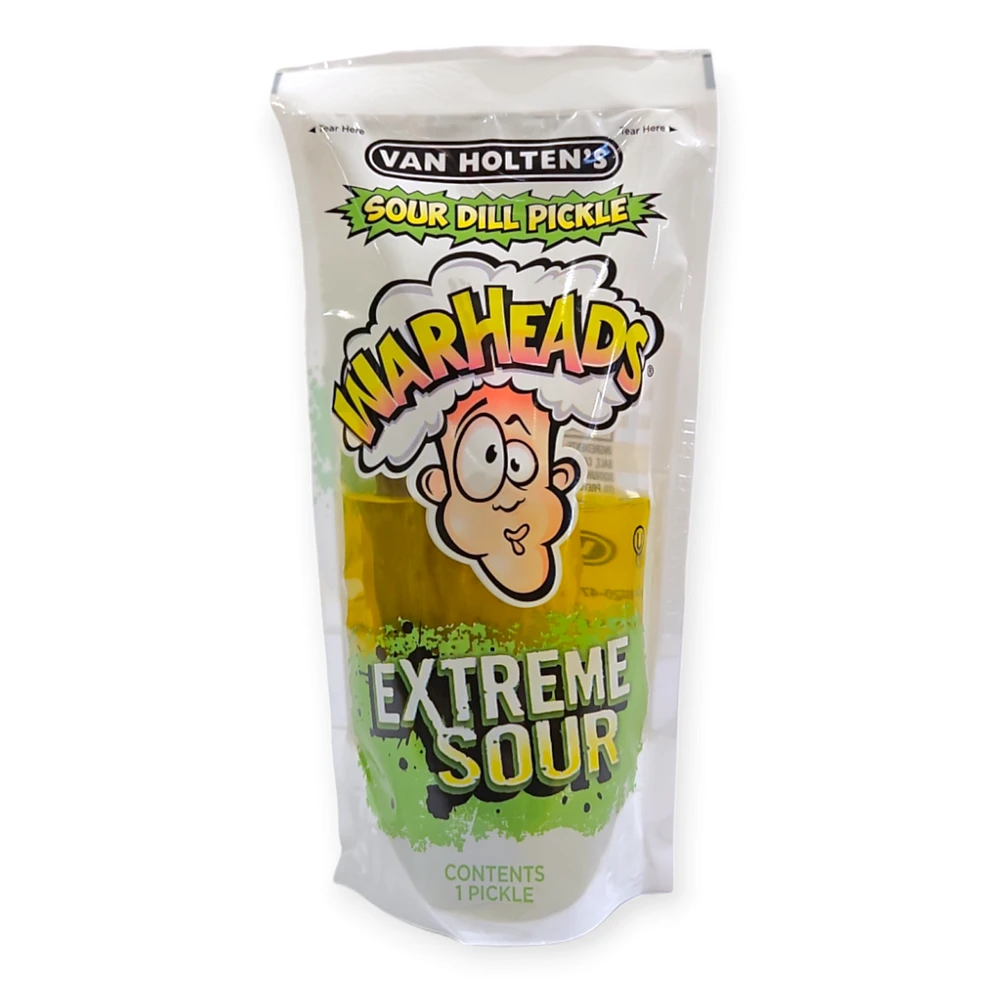 Van Holten's Warheads Extreme Sour Pickle In a Bag