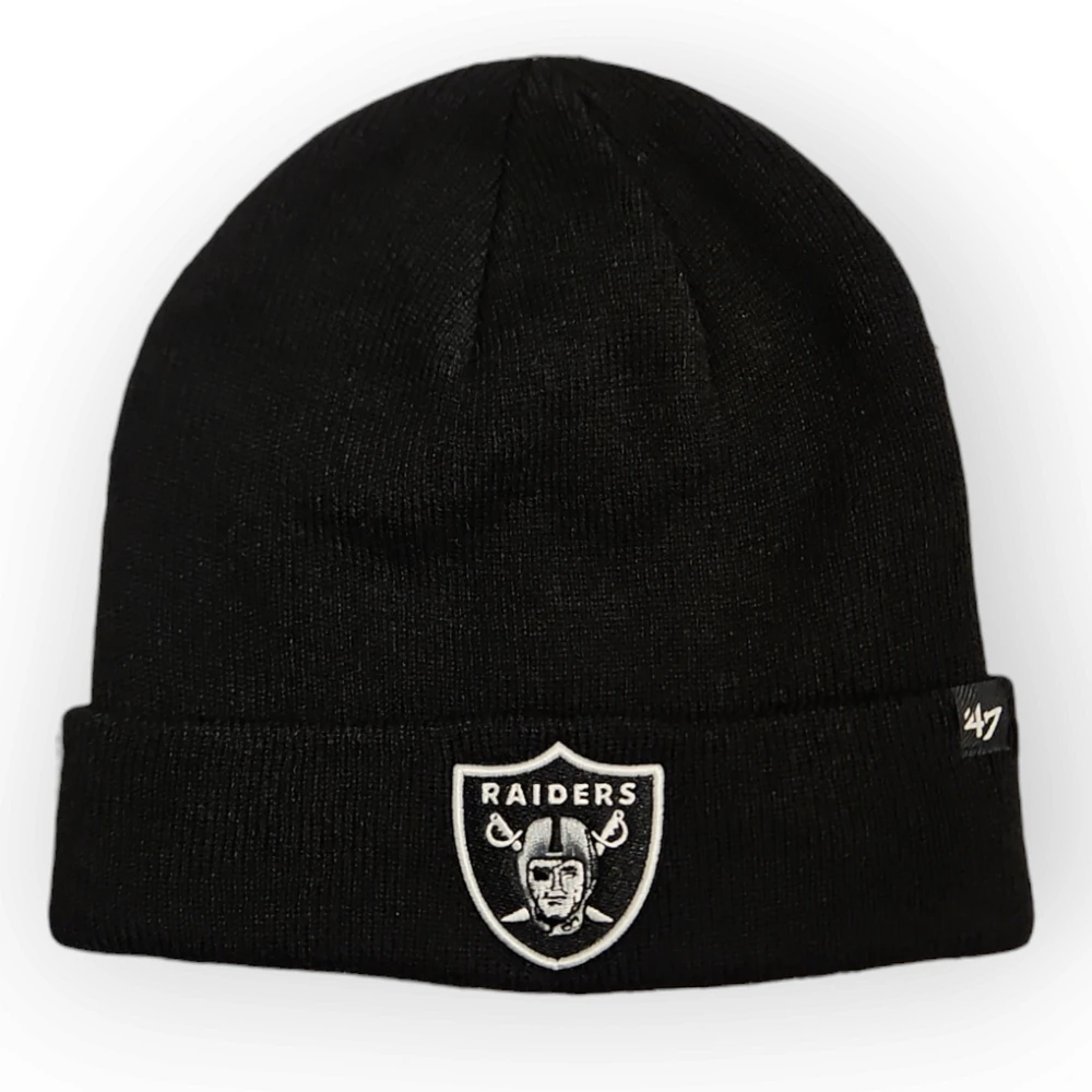 NFL Las Vegas Raiders '47 Brand Black Raised Cuff Beanie