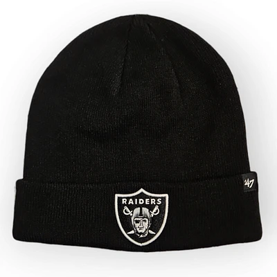 NFL Las Vegas Raiders '47 Brand Black Raised Cuff Beanie