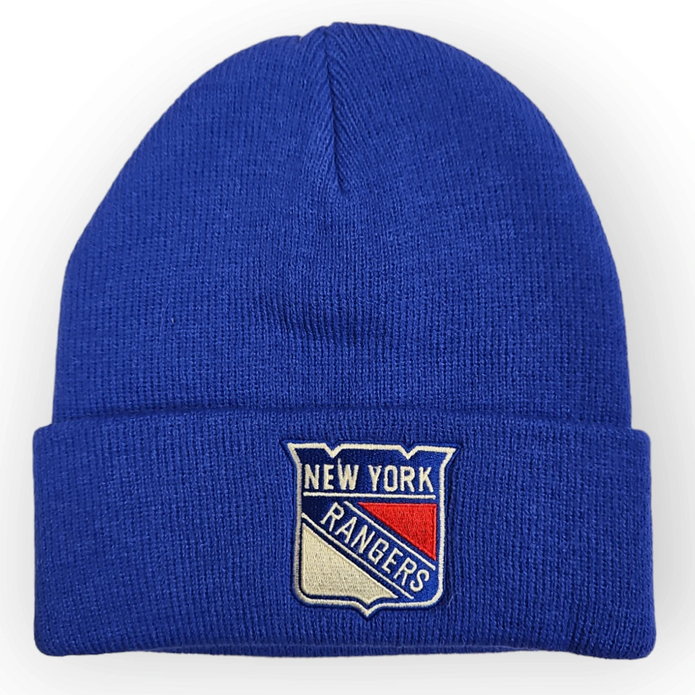 NHL N.Y. Rangers Blue Knit Raised Cuff Beanie