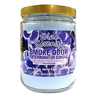 Smoke Odor Candle Blue Serenity 13oz