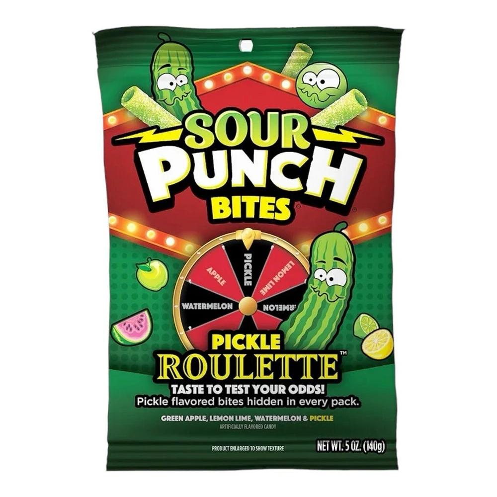 Sour Punch Bites Pickle Roulette 140g