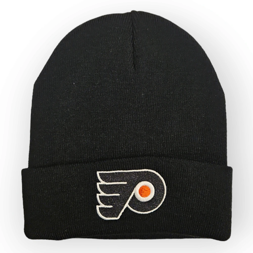 NHL Philadelphia Flyers Black Knit Raised Cuff Beanie