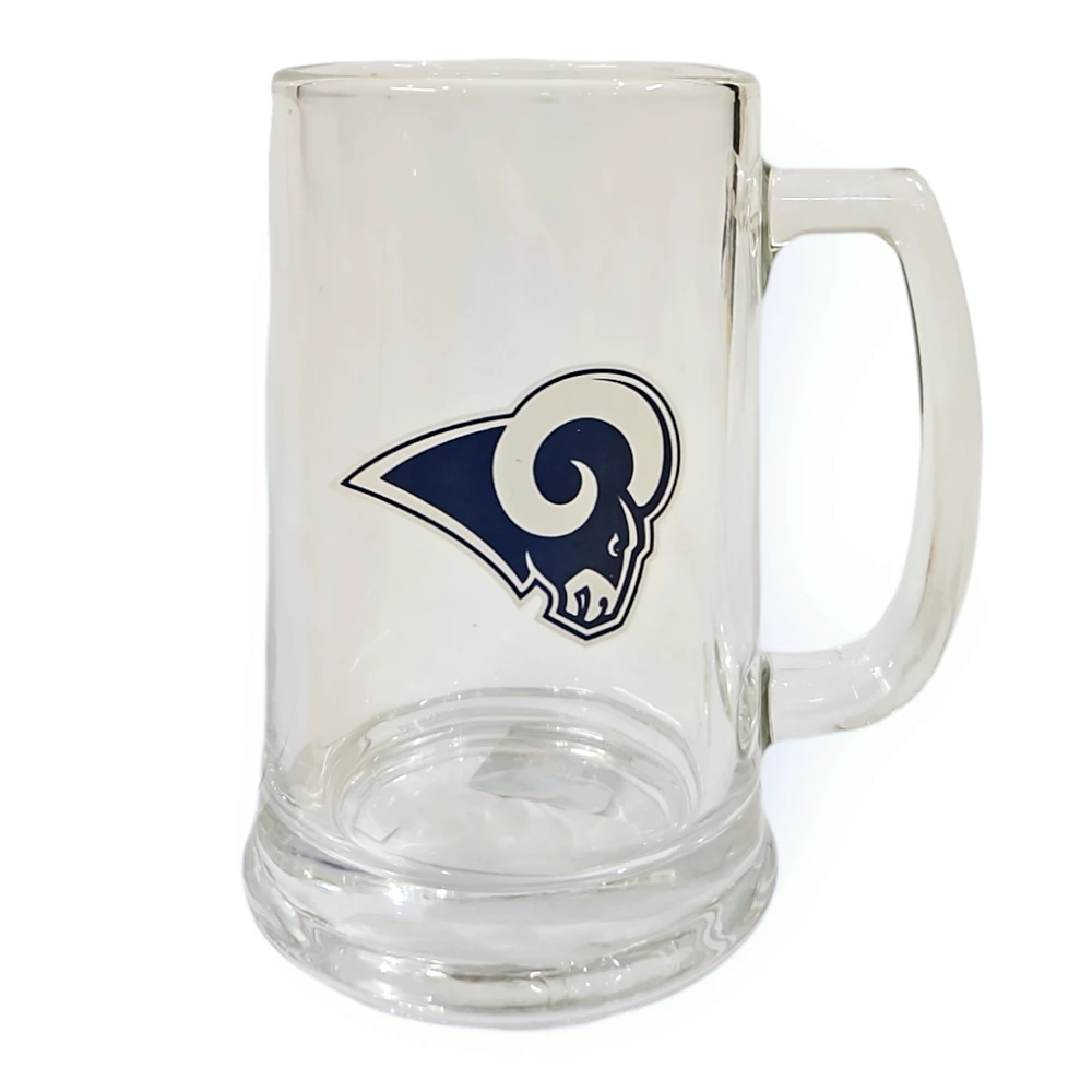 NFL L.A. Rams Beer Stein Glass 15oz