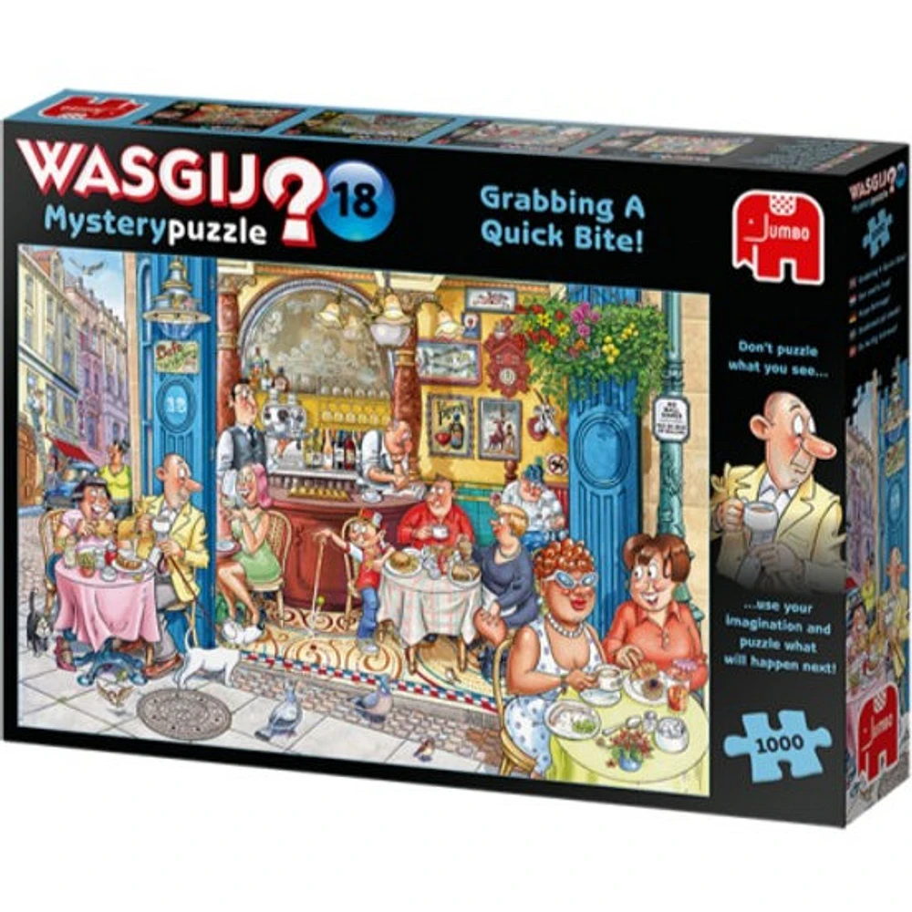 Wasgij? 1000 PIECE Mystery Puzzle Grabbing A Quick Bite! No. 18