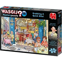 Wasgij? 1000 PIECE Mystery Puzzle Grabbing A Quick Bite! No. 18