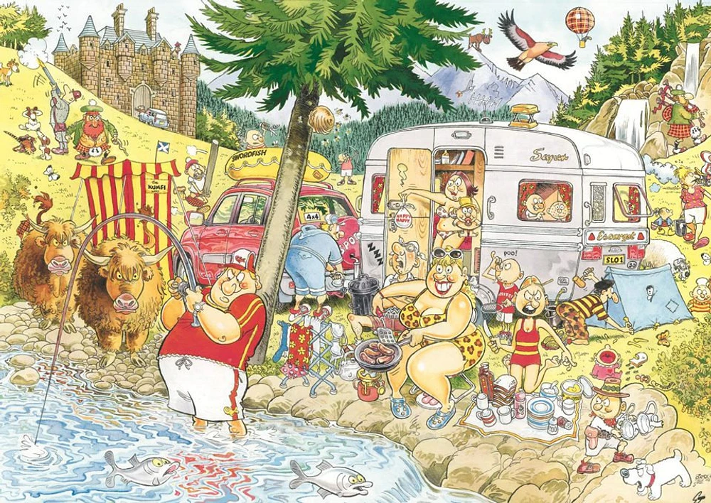 Wasgij? 1000 Piece Mystery Puzzle Camping Commotion! No. 6