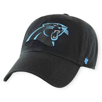 NFL Carolina Panthers '47 Brand Black Clean Up Cap