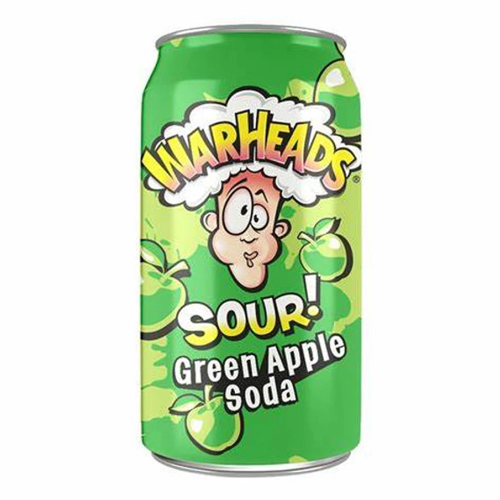 Warheads Sour Green Apple Soda 355mL